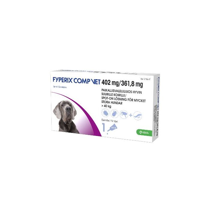 FYPERIX COMP VET paikallisvaleluliuos 402 mg/361,8 mg koiralle yli 40 kg-60 kg 4,02 ml kuva 2