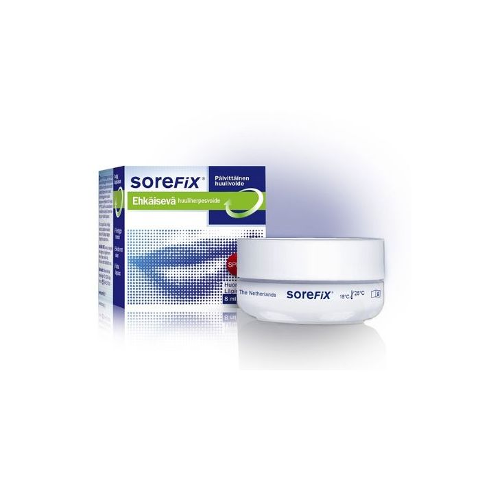 1000018182_SOREFIX_EHKAISEVA_HUULIHERPESVOIDE_purkki_8_ml_pakkauskuva_Pakkauskuva8621_jpg