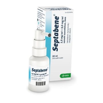 SEPTABENE sumute suuonteloon, liuos 1,5/5 mg/ml suihkepullo 30 ml