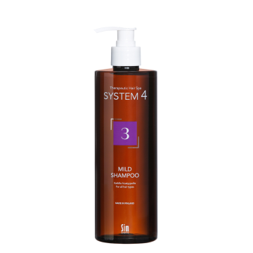 System4 3 Mild shampoo ylläpito hiuspohjan hyvinvointiin 500 ml