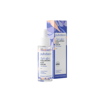 Puhdas+ Hyaluronihapposeerumi, mustikka Kolmitehoinen 30 ml