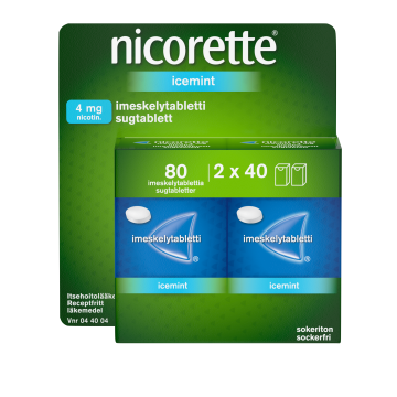 NICORETTE ICEMINT imeskelytabletti, puristettu 4 mg 2x40 80 kpl