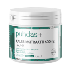 Puhdas+ Kalsiumsitraatti 600 mg 240 g