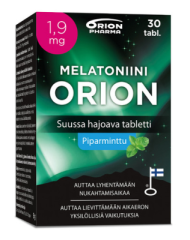 Melatoniini Orion 1,9 mg piparminttu suussa hajoava tabletti 30 tabl