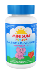 Minisun Kalsium+D-vitamiini Pehmofantti jr. 60 kpl