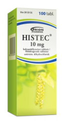 HISTEC 10 mg tabl, kalvopääll 100 fol