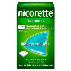NICORETTE FRESHMINT 2 mg lääkepurukumi 105 fol