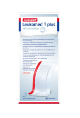 LEUKOMED T PLUS SKIN SENSITIVE 10X25 CM STERIILI HAAVASIDOS, SILIKONIKIINNTYS 5 KPL